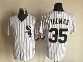 Majestic Chicago White Sox #35 Frank Thomas White Pinstripe MLB Stitched Jersey,baseball caps,new era cap wholesale,wholesale hats